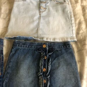 3 Jean skirts
